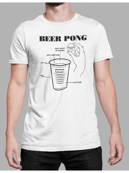 Tričko s potiskem Beer pong
