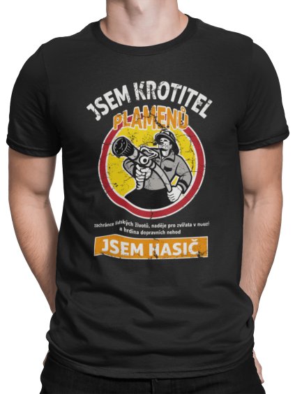 Tričko s potiskem Krotitel plamenů