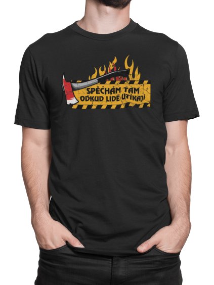Tričko s potiskem Spěchám