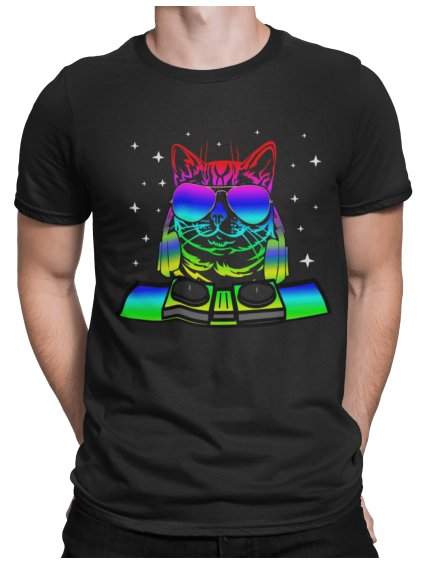 dj cat cerne tricko min