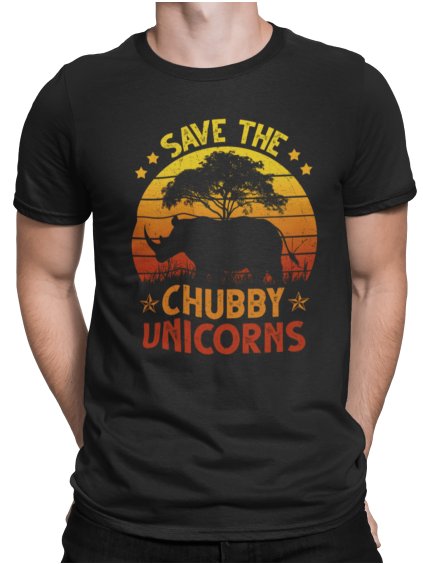 Tričko s potiskem Chubby unicorns