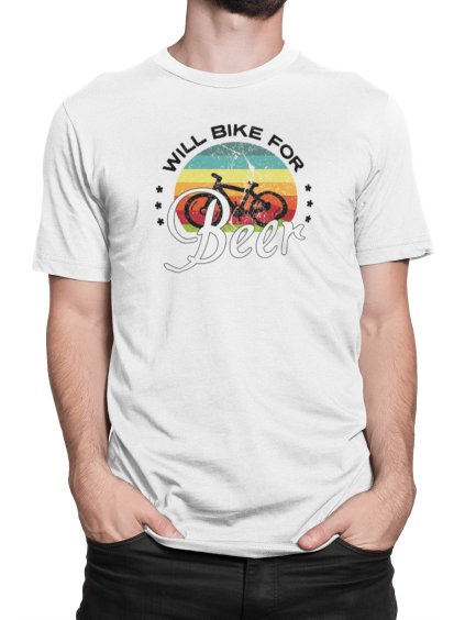 Tričko s potiskem Bike beer