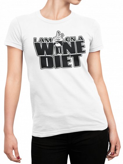Tričko s potiskem Wine diet