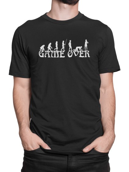Tričko s potiskem Game Over Evolution