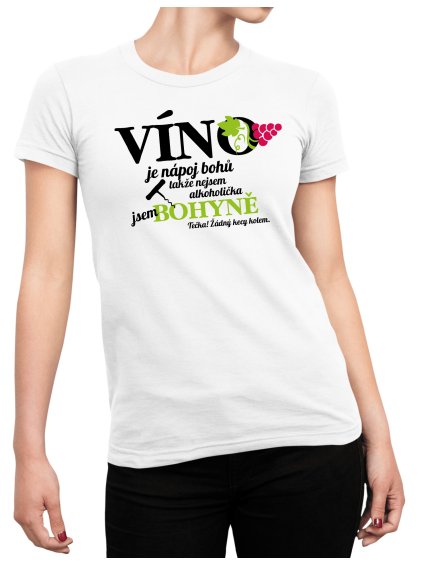 Tričko s potiskem Víno Je Nápoj Bohů