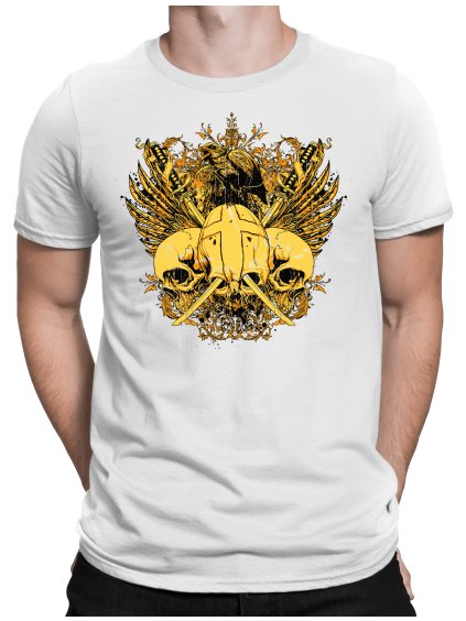 Tričko s potiskem Lebky S Havranem