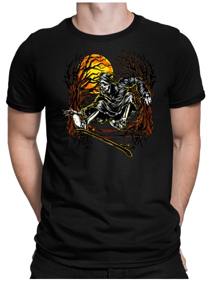 Tričko s potiskem Skeleton skate