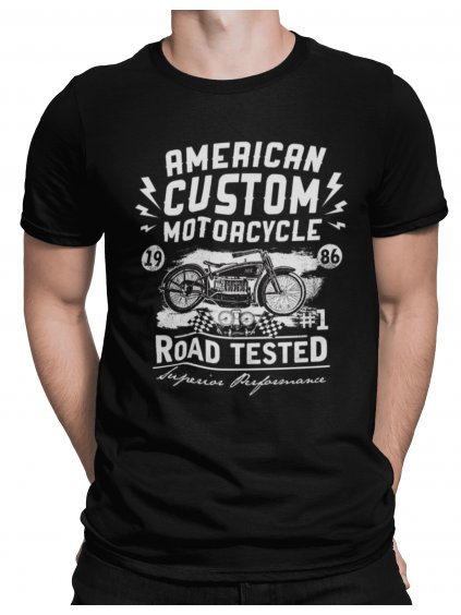 Tričko s potiskem American custom motorcycles
