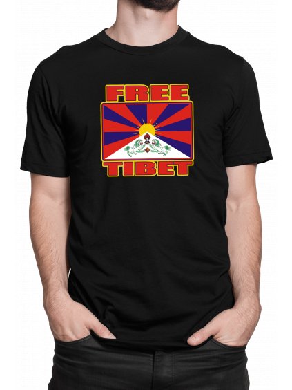 free tibet cerne triko