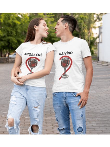 t shirt mockup of a couple sticking their tongues out 30746