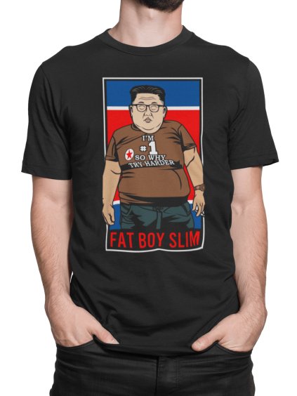 tricko s potiskem Fat boy slim kim jong un (1)