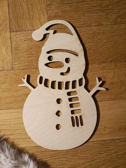 Dřevěný sněhulák