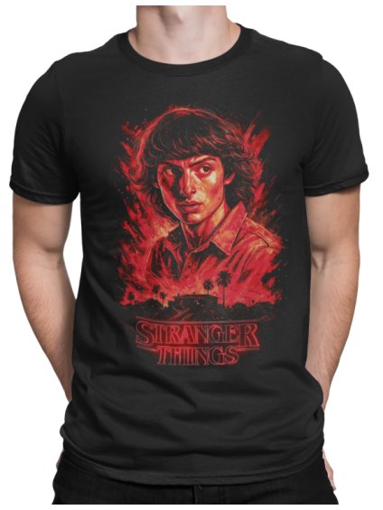 Tričko s potiskem stranger things - mike