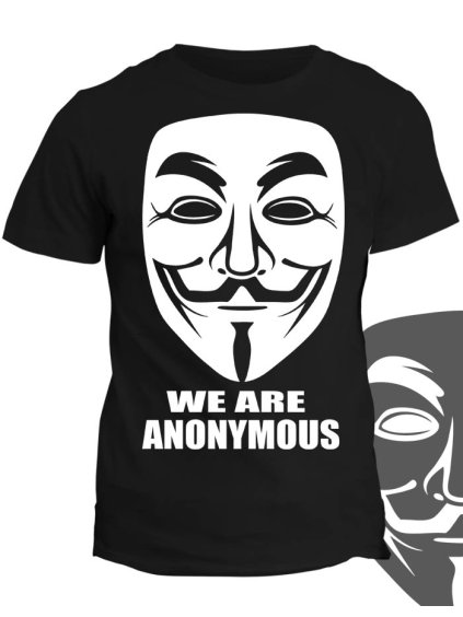 Tričko s potiskem We are Anonymous