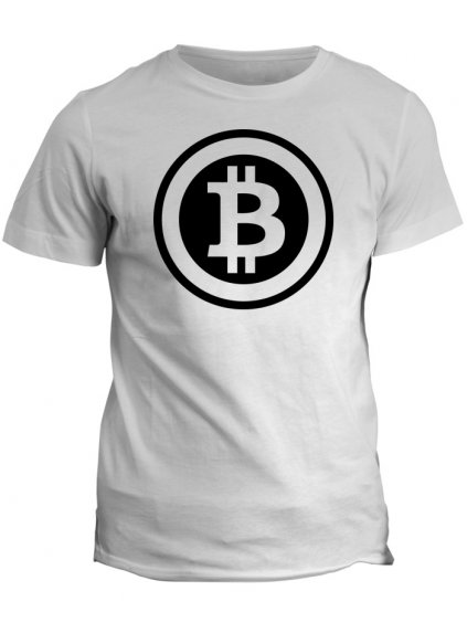 Tričko s potiskem Bitcoin Black Logo