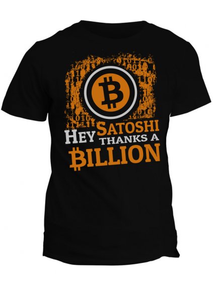 Tričko s potiskem Bitcoin Thanks Satoshi