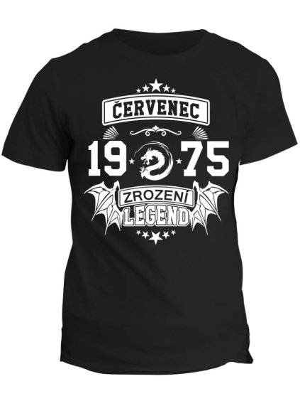 Tričko s potiskem Zrození legend (měsíc a rok vybíráte vy)