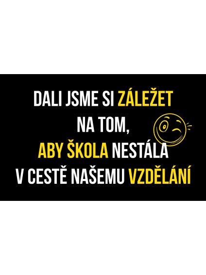 Školní tričko Dali jsme si záležet, aby...