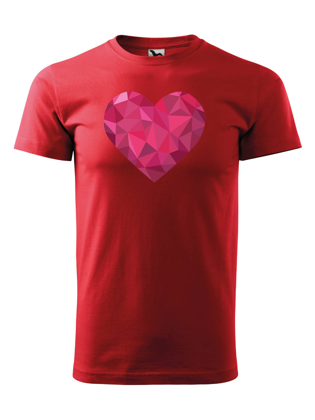 Praďoch Tričko s potiskem Srdce 2 Pohlaví: Dětské tričko, Barva textilu: Červená