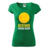 Tričko s potiskem Bitcoin never sleep