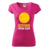 Tričko s potiskem Bitcoin never sleep