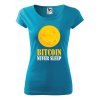 Tričko s potiskem Bitcoin never sleep