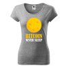 Tričko s potiskem Bitcoin never sleep