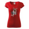 Tričko s potiskem Pug mom 2