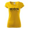 Tričko s potiskem Kdo to čte, toho zvu nevěsta