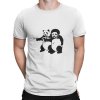 mockup of a man wearing a customizable t shirt against a plain color backdrop 1422 el (23) min