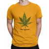 mockup of a man wearing a customizable t shirt against a plain color backdrop 1422 el min