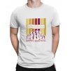 mockup of a man wearing a customizable t shirt against a plain color backdrop 1422 el min