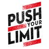 tricko s potiskem push your limit nahled