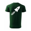 Tričko s potiskem Bitcoin Rocket