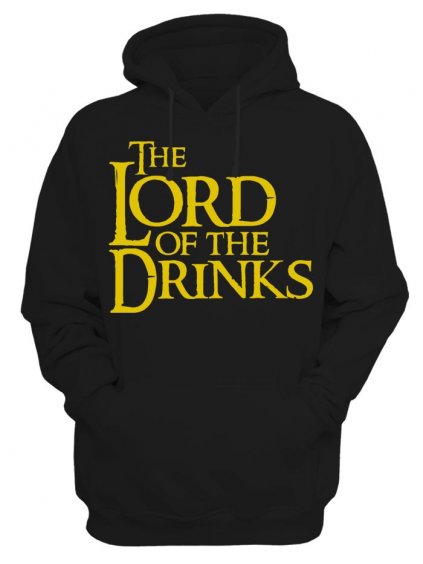 Mikina LOTR Lord of the drinks (Pohlaví Dámské, Barva Bílá, Velikost S)
