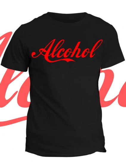 Tričko s potiskem AlCoHol (Pohlaví Dámské, Barva Bílá, Velikost Dětské (8 let))