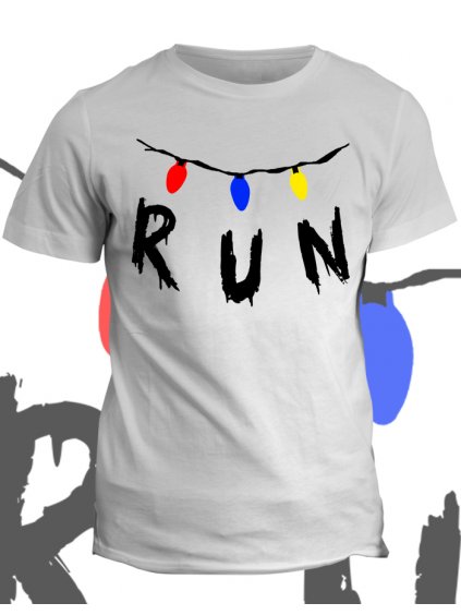 Tričko Stranger Things Run (Pohlaví Dámské, Barva Bílá, Velikost Dětské (8 let))