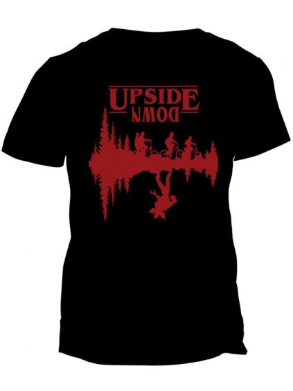 Tričko Stranger Things Upside down forest (Pohlaví Dámské, Barva Bílá, Velikost Dětské (8 let))