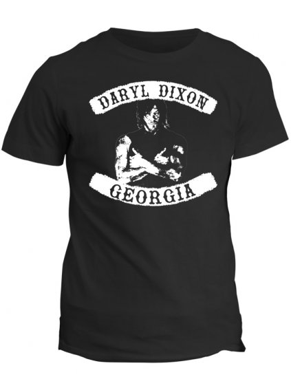 Tričko The Walking Dead - Daryl Dixon Georgia (Pohlaví Dámské, Barva Bílá, Velikost Dětské (8 let))