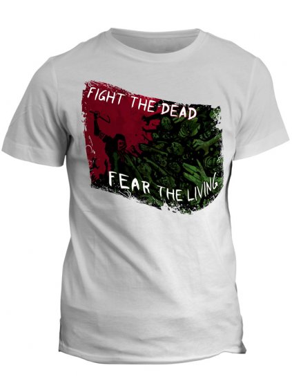 Tričko The Walking Dead - Fight the dead (Pohlaví Dámské, Barva Bílá, Velikost Dětské (8 let))