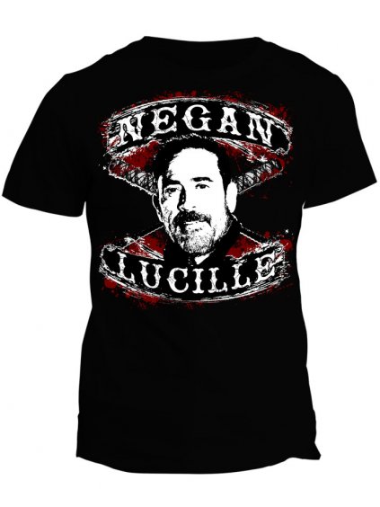 Tričko The Walking Dead - Negan Lucille face (Pohlaví Dámské, Barva Bílá, Velikost Dětské (8 let))