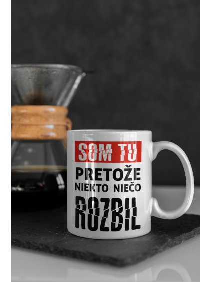 mockup of an 11 oz mug next to a coffee maker 407 el (2) min