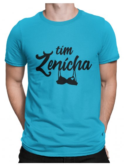 mockup of a man wearing a customizable t shirt against a plain color backdrop 1422 el (3) min