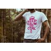 Školní tričko Keep calm and CTRL Z (Barva Bílá)