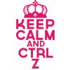Školní tričko Keep calm and CTRL Z (Barva Bílá)