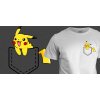 Tričko s potiskem Kapesní Pikachu (Pohlaví Dámské, Barva Bílá, Velikost Dětské (8 let))