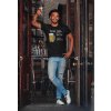 heathered tee mockup of a man standing at a bar s entrance 34985 r el2 min