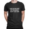 mockup of a man wearing a customizable t shirt against a plain color backdrop 1422 el (1) min