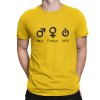 mockup of a man wearing a customizable t shirt against a plain color backdrop 1422 el min
