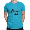 mockup of a man wearing a customizable t shirt against a plain color backdrop 1422 el (5) min